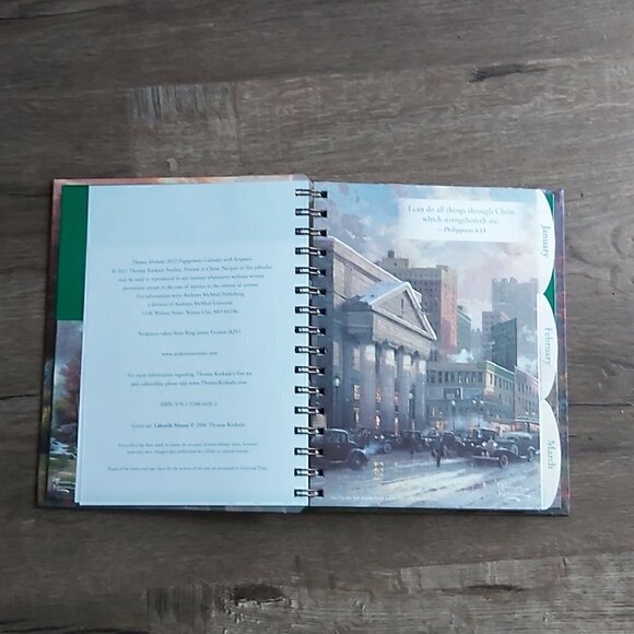 THOMAS Kinkade Studios 2022 Engagement Calendar With Scripture - Picture 4 of 5